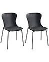 Set of 2 Dining Chairs PITSBURG Black