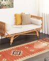 Bavlnený kelímový koberec 80 x 300 cm oranžový GAVAR_869192