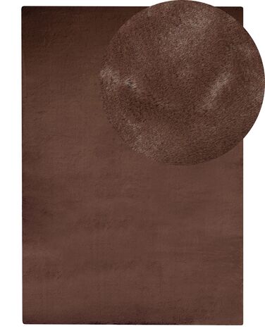 Konstkaninpälsmatta 160 x 230 cm brun MIRPUR