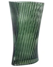 Wazon na kwiaty MARPISSA 26 cm Szkło Ciemnozielony_838293