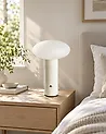 Wireless LED Table Lamp BUAYAN with Dimmer Metal White