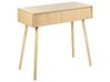 Konzolový stolek se 2 zásuvkami světlé dřevo ODELL_848817