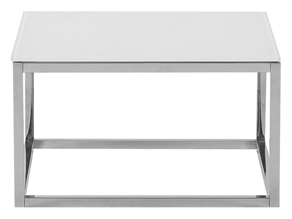 Set of 2 Coffee Tables BREA Tempered Glass White_757550