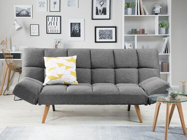 Fabric Sofa Bed Dark Grey INGARO