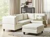 4 Seater Left Hand Modular Fabric Corner Sofa with Ottoman White UNSTAD _925122