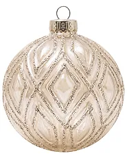 Set of 42 Baubles ICEGLOW Glass Gold_1192282