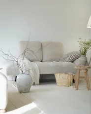 Sofa Bed 2 Seater BREKKE Boucle Off-White_1082406