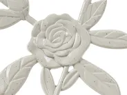 Ławka ogrodowa PIURA 88 cm Metal Biały_1012114