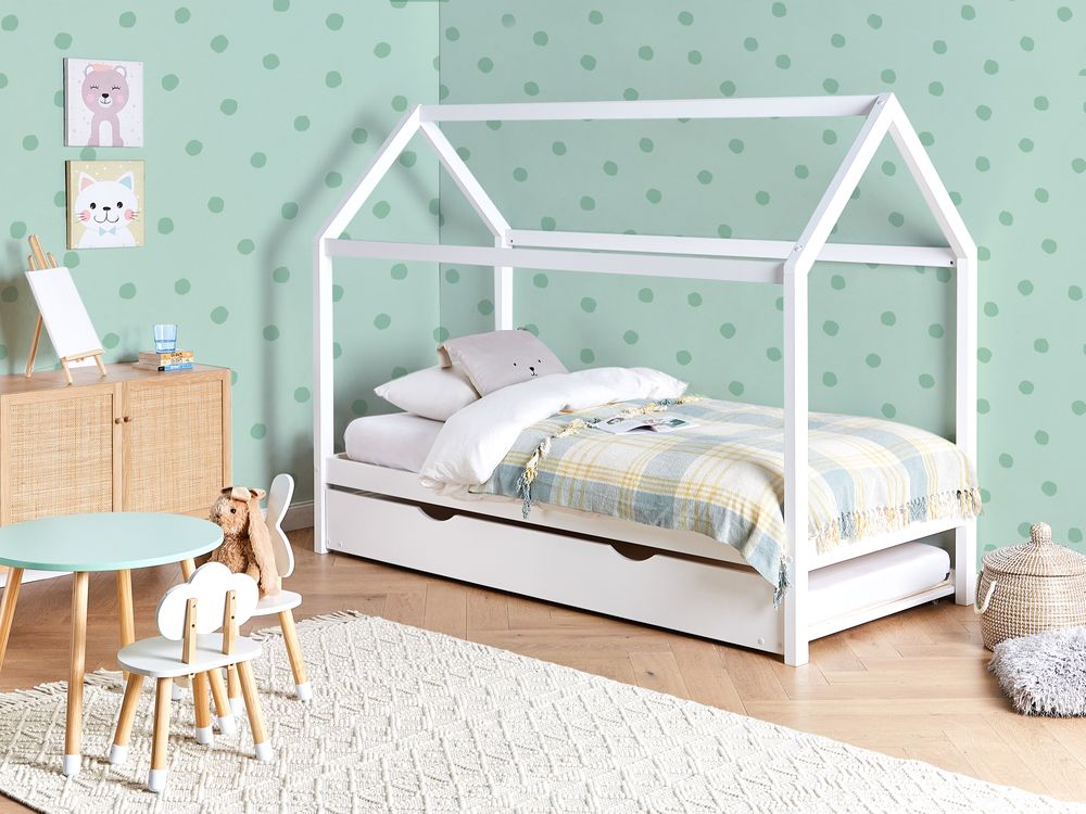 Cama gavetão infantil Madeira de pinho CRILLON 90 x 200 cm Branco