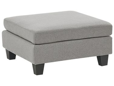 Fabric Ottoman Light Grey UNSTAD