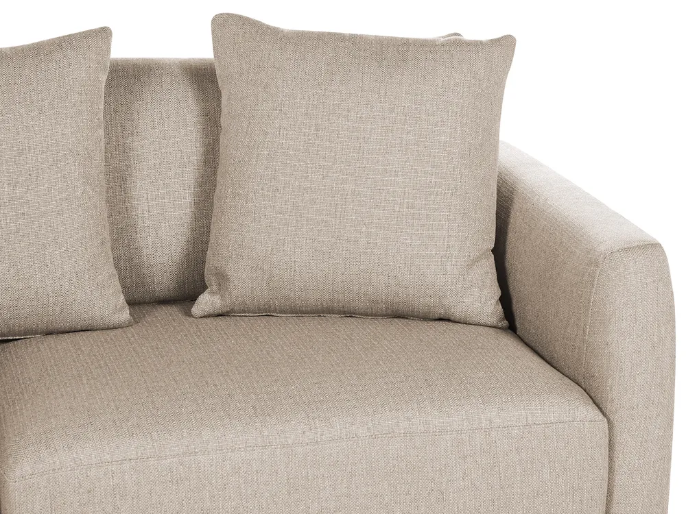 Sofa 3 Seater SIGTUNA with Ottoman Fabric Beige_896593