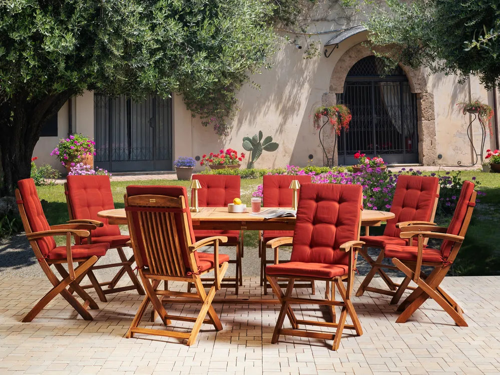 Set of Back/Seat Cushions MAUI PREMIUM Red