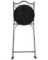 Set of 2 Metal Garden Folding Chairs Black COZZANA_919817