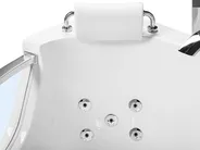 Vasca idromassaggio angolare con LED MANGLE 187 x 136 cm Bianco_802822