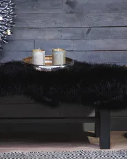 Faux Fur Rug MUNGO Black 63 x 95 cm_817305