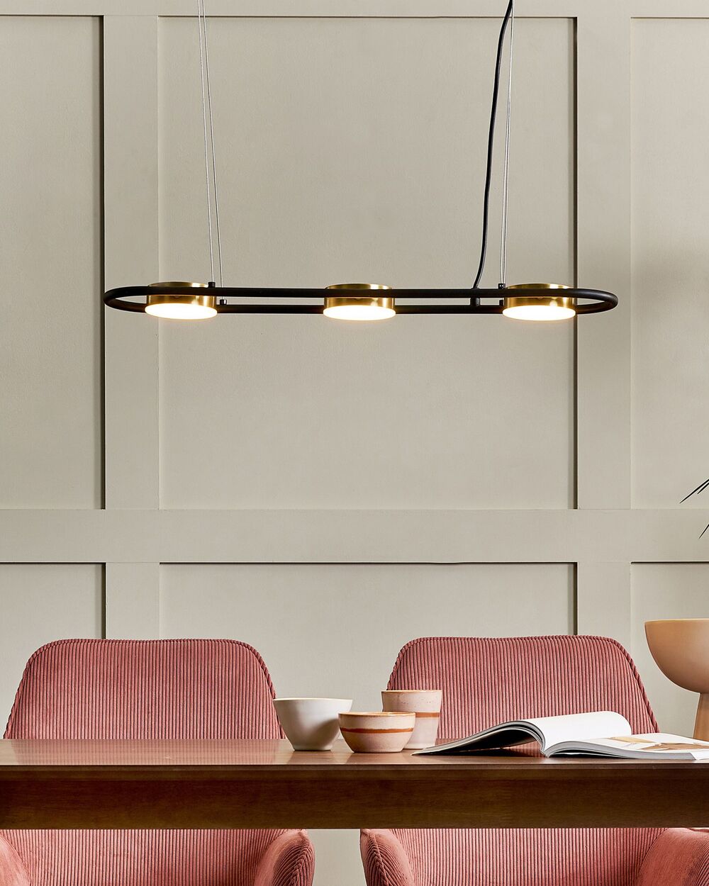 Brass led pendant light top
