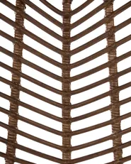 Set of 2 Dining Chairs DILLEY Rattan Brown_1072221
