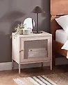 Bedside Table OSSETT Metal Beige