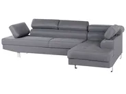 Divano angolare 5 posti NORREA Tessuto Grigio Lato Sinistro_685996