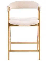 Set di 2 sedie alte DAY Bouclé Marrone chiaro/Beige chiaro_1060317