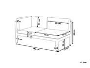 Garden Corner Sofa with Table 5 Seater MESSINA Metal Green Left Hand_769808