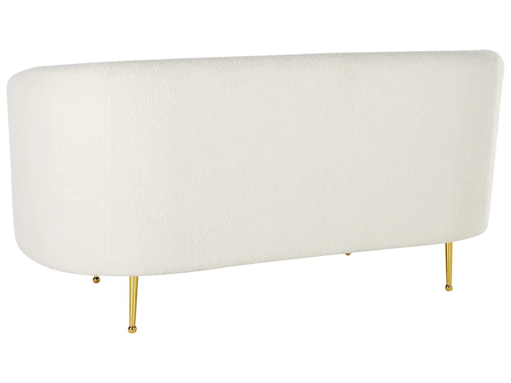 Living Room Set 6 Seater LOEN Boucle White_831526