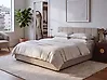 Ottoman Bed LAURESSES Fabric Taupe 160 x 200 cm (EU King Size)