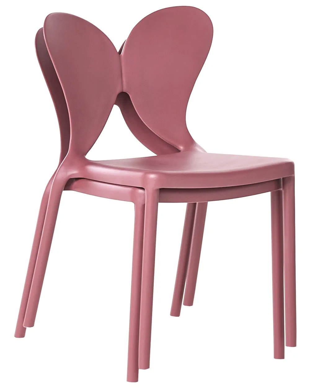 Set of 2 Garden Chairs LARISSA Stacking Pink_1043611