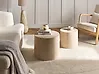 Set of 2 Coffee Tables MANTI Travertine Effect