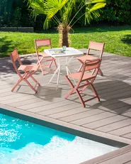 Set di 4 sedie da giardino TALCA Pieghevole Corallo_988811