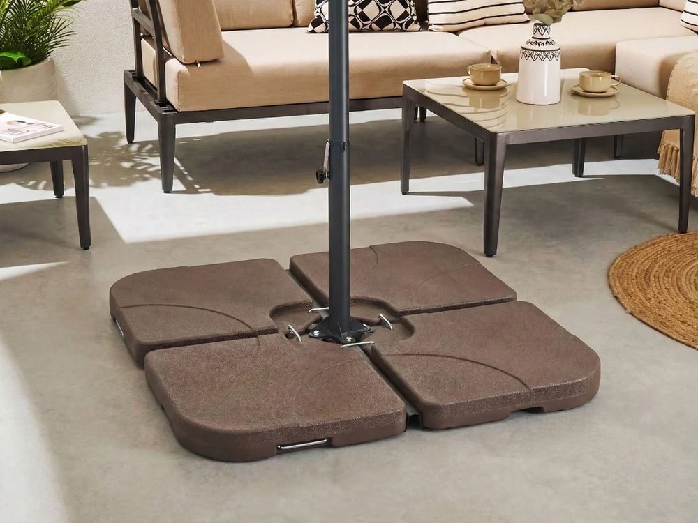 Socle de parasol CARIA Carré Taupe 9 kg