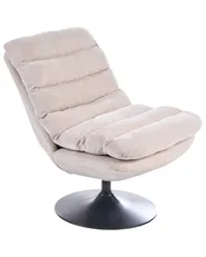 Swivel Armchair HOVET Light Beige_1061816