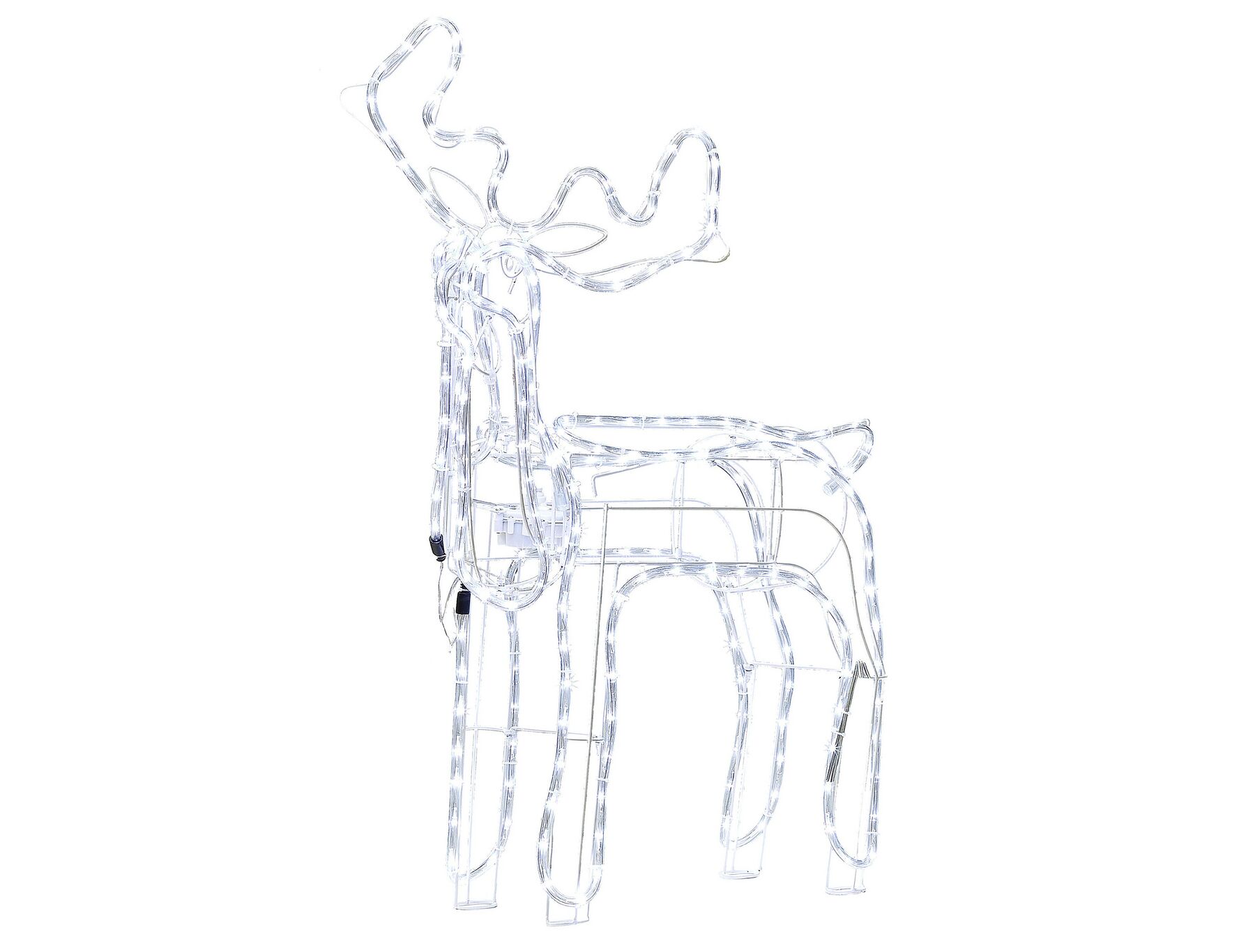 Decoración LED ciervo animado 94 cm blanco INNNES_880687