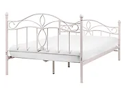 Bed Metal ANTLIA 140 x 200 cm (EU Double) Light Beige_1165277