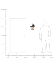 Outdoor Wall Light SHAGGIE Brown_986663