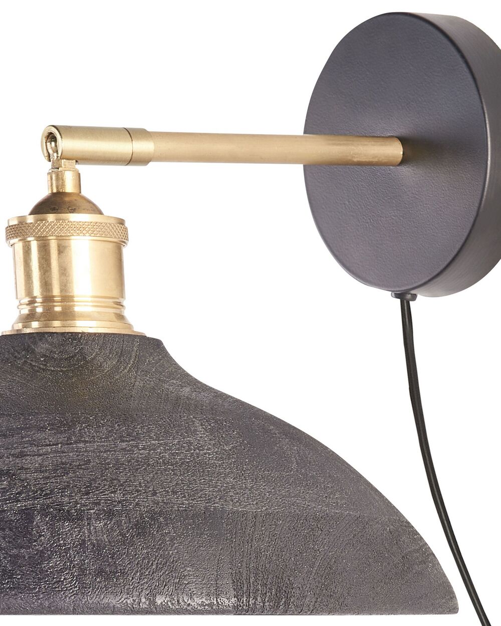 Black and wood wall sconce cheap