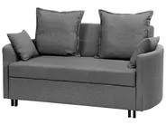 Sofa Bed 2 Seater HOVIN Fabric Grey_746300