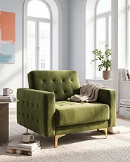 Fotel ABERDEEN Welur Zielony_1151002