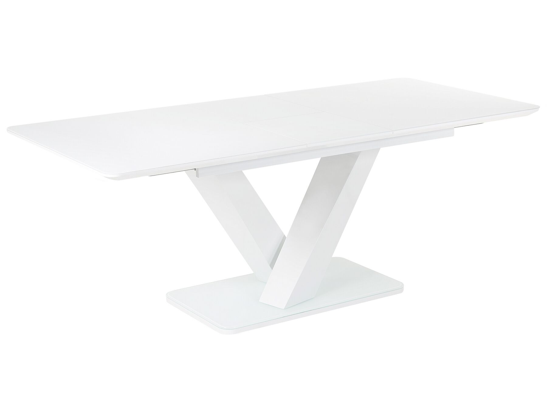 Tavolo da pranzo estensibile vetro bianco 160/200 x 90 cm SALTUM_821066