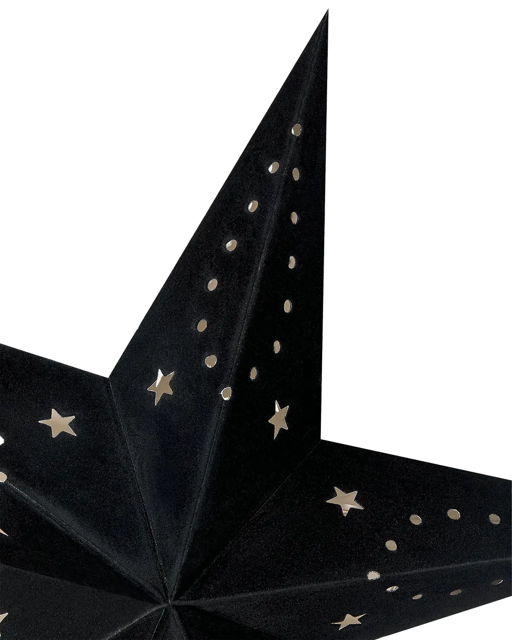 Set of 2 Hanging Decorations LED MOTTI 60 cm Star Black_835554