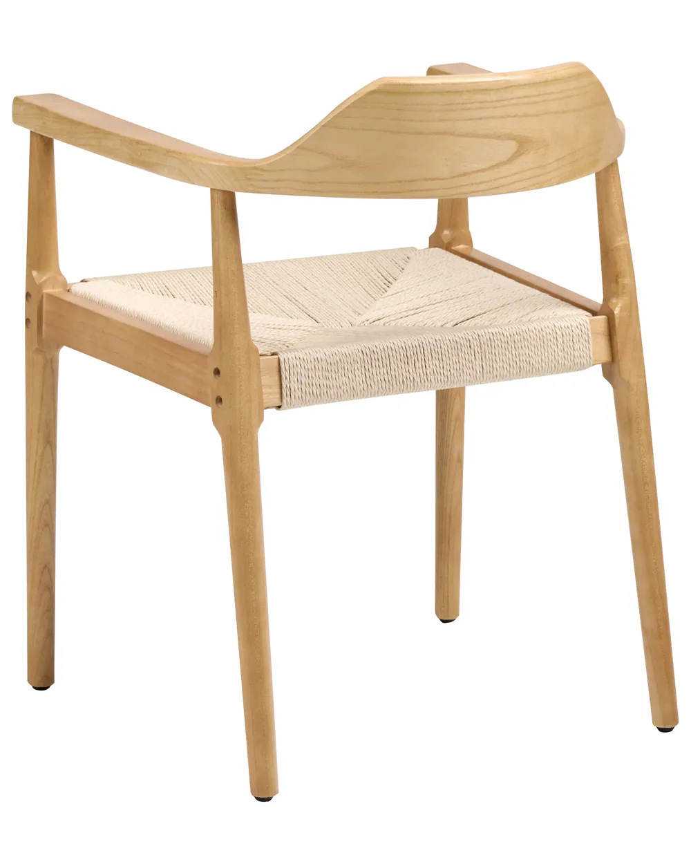 Set of 2 Dining Chairs OAKDALE Wood Light Brown/ Beige_1064965