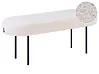 Panchina WOLFEBORO Bouclé Bianco sporco