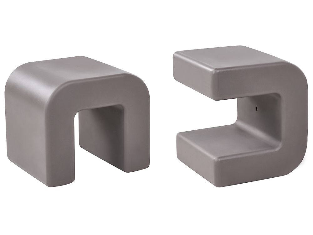 Conjunto de 2 mesas de apoio MOZIA Taupe