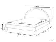 Bed Boucle MARGUT 180 x 200 cm (EU Super King) White_877121