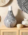 Dekorativní terakotová váza 50 cm černá/bílá OMBILIN_849530