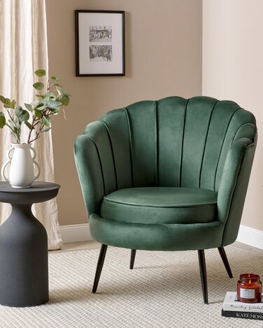 Velvet Armchair Green LOVIKKA