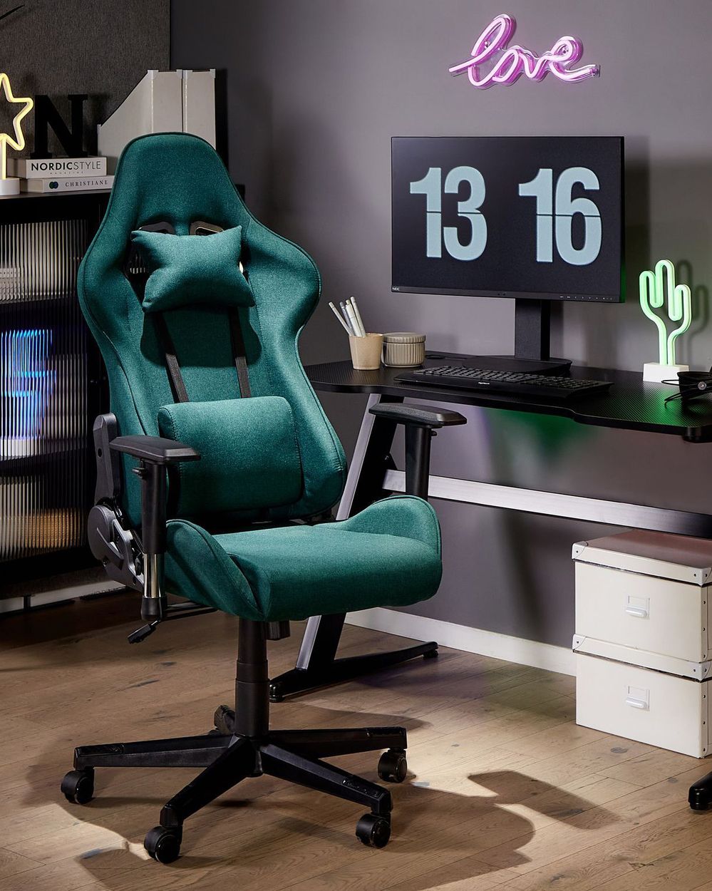 Gaming Chair Green WARRIOR Beliani