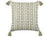 Throw Cushion SYRINGA 45 x 45 cm Cotton Green Geometric Pattern