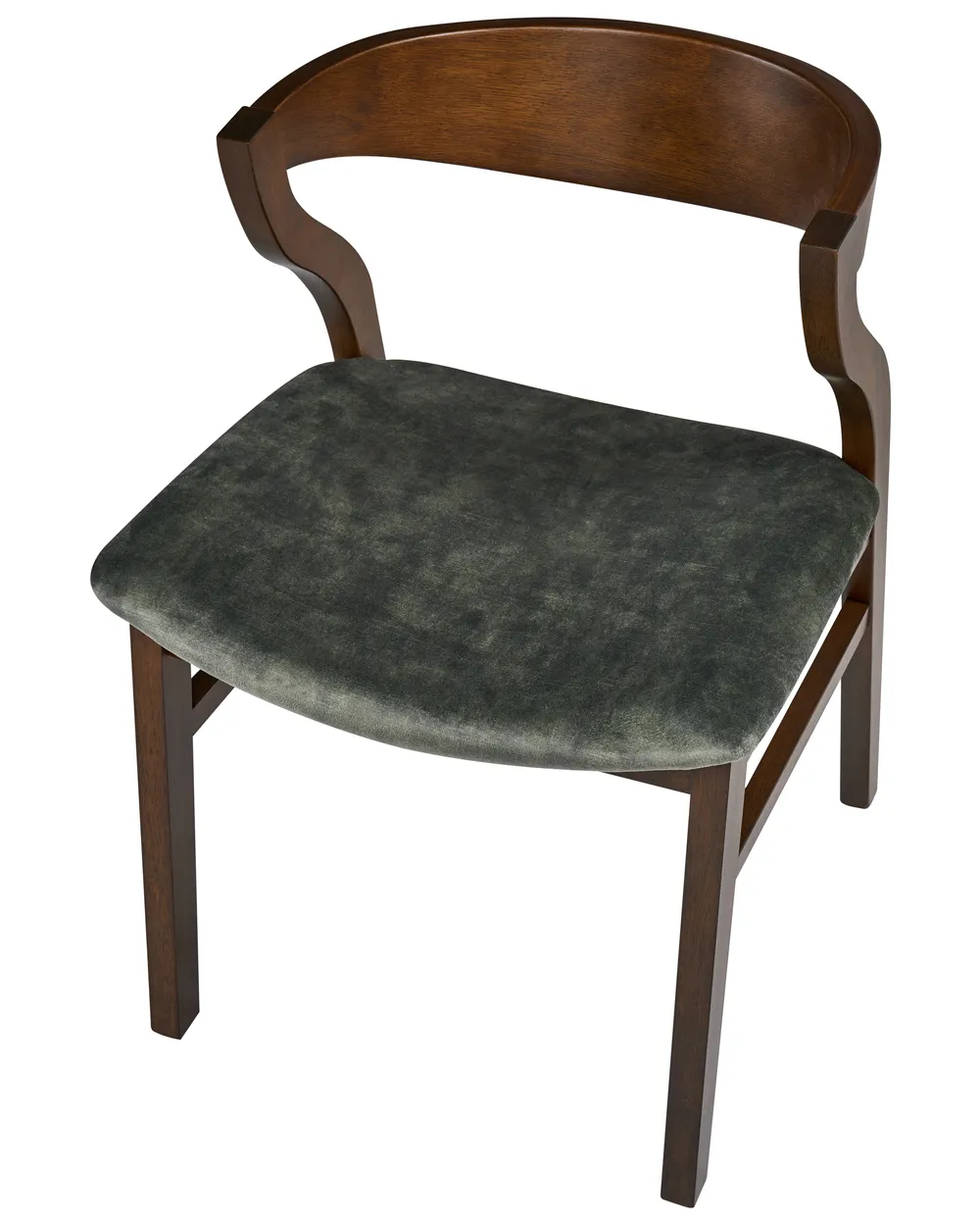Set di 2 sedie da pranzo MAROA Legno Verde scuro/Marrone_1055102