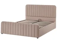 Ottoman Bed LUNAN Boucle Taupe 140 x 200 cm (EU Double)_1048560